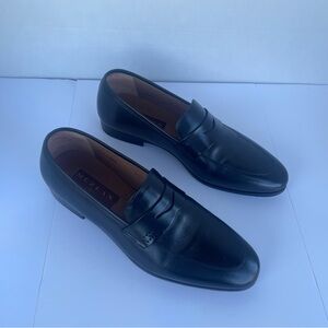 MEZLAN Men’s Black dress leather slip-on Penny Loafer Size 8 US